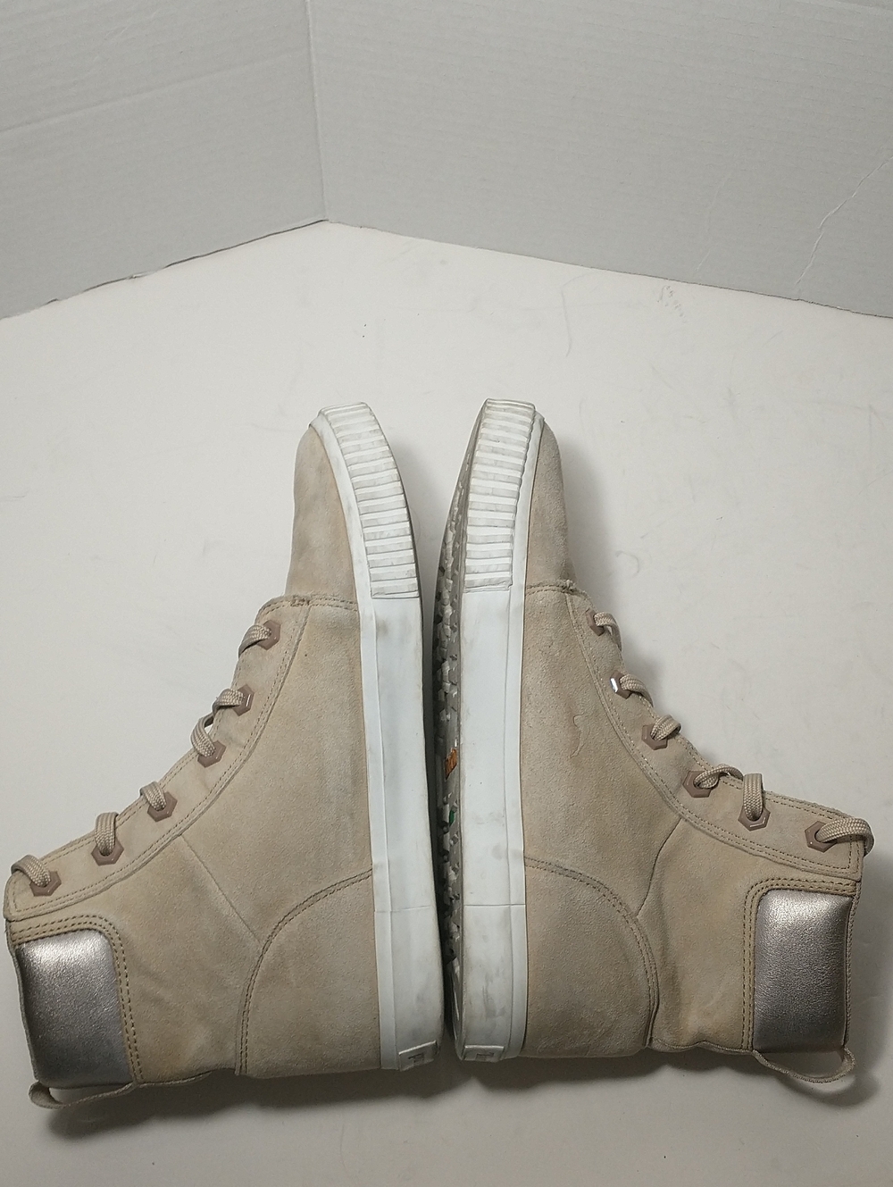 Timberland High Top Suede‎ Skylar Sneaker Boot, Cream / White, Size Women's 8.5 - Picture 4 of 11